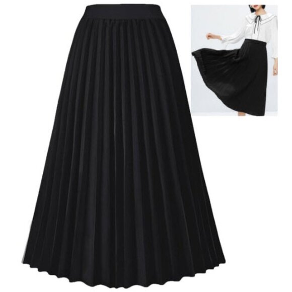 Lucy Black Midi Skirt with Timeless Elegance size 44 - Picture 1 of 15